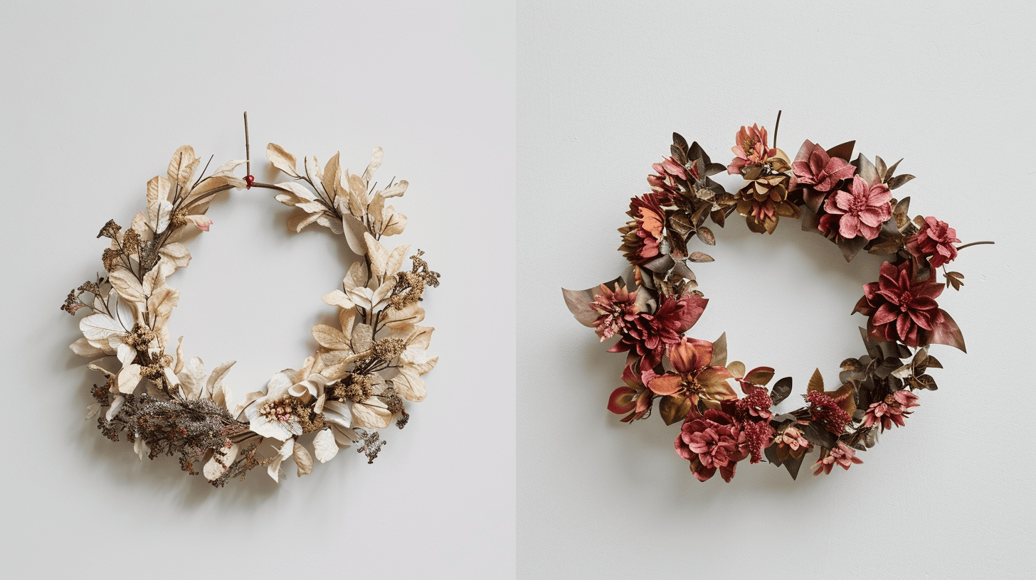 Trockenblumenkranz vs. Kunstblumenkranz – Was passt zu dir?