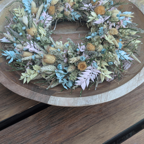 Trockenblumenkranz mit Disteln - 28 cm – Bild 2