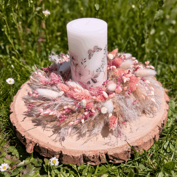 Trockenblumenkranz in Naturtönen - 25 cm – Bild 2