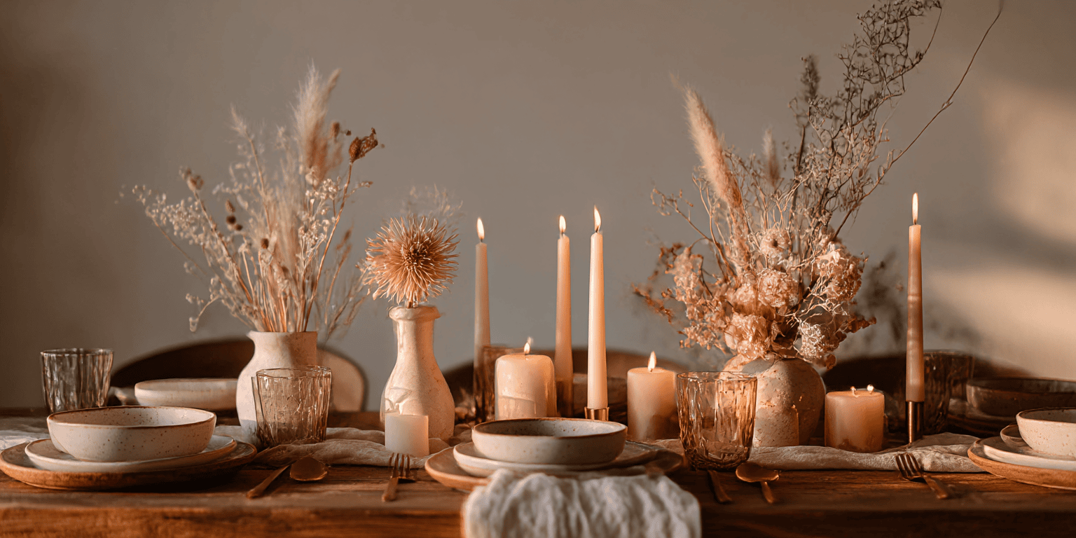 Tischdeko mit Trockenblumen: Ideen für Feste und Alltag