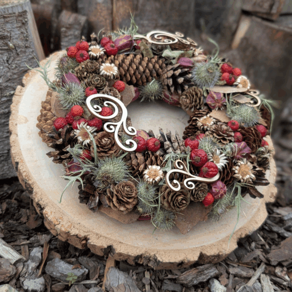 Herbstkranz mit Zapfen & Rinde | 25 cm – Bild 2