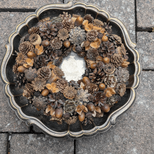 Naturkranz mit Zapfen, Eicheln & Mohnkapseln - 24 cm – Bild 3