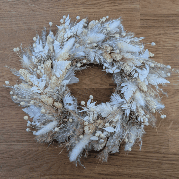 Trockenblumenkranz Naturmix | Pampas & Farn - 28 cm