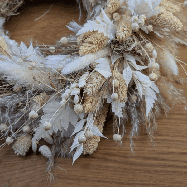 Trockenblumenkranz Naturmix | Pampas & Farn - 28 cm – Bild 5