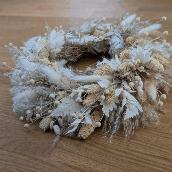 Trockenblumenkranz Naturmix | Pampas & Farn - 28 cm – Bild 4