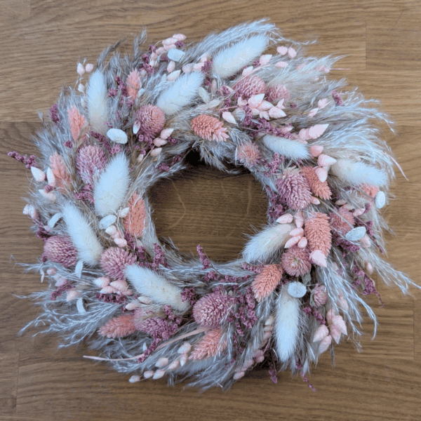 Trockenblumenkranz in Naturtönen - 25 cm