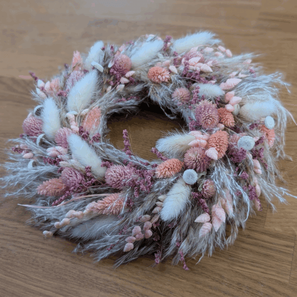 Trockenblumenkranz in Naturtönen - 25 cm – Bild 3