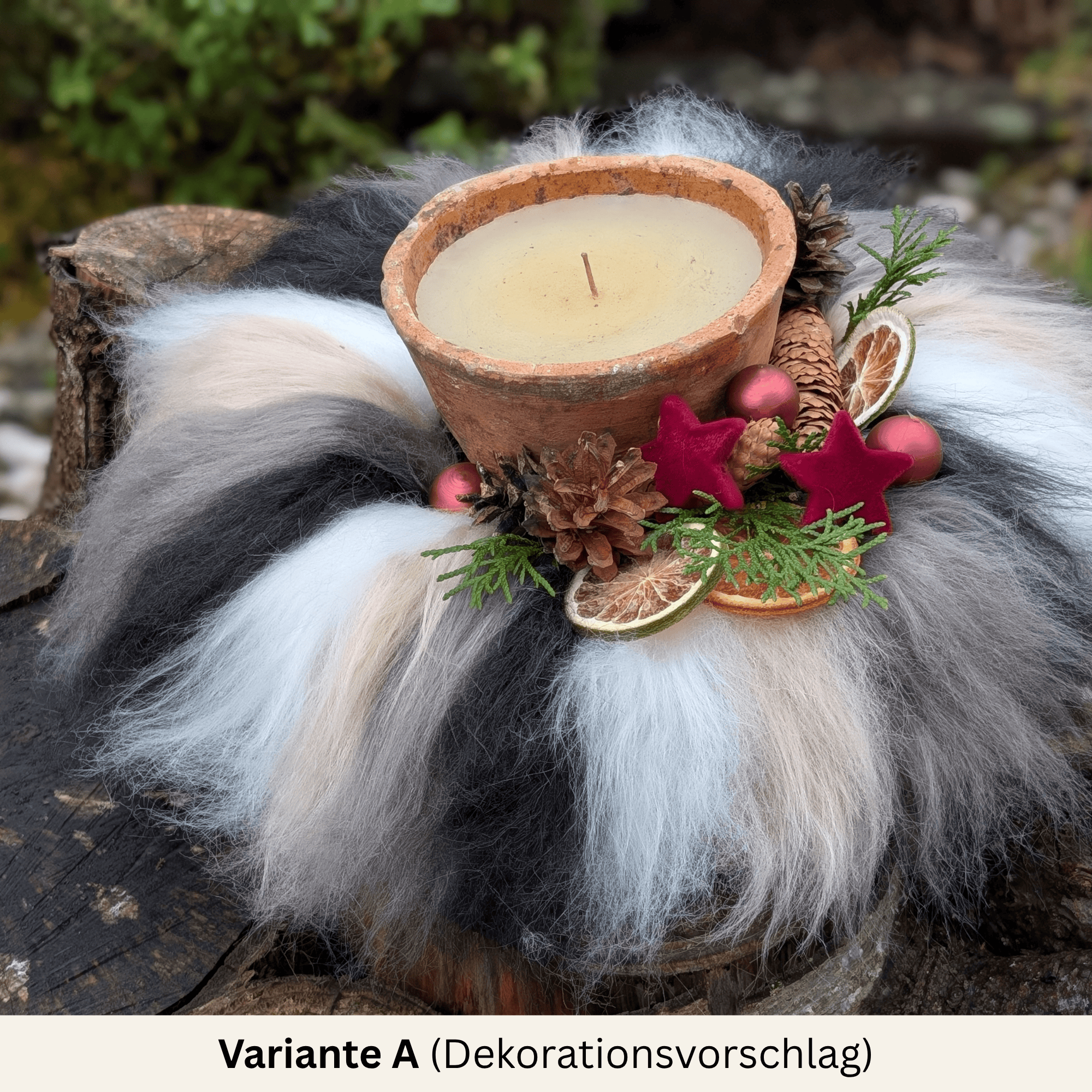 Fellkranz aus Kunstfell – modern, weich & mehrfarbig 32–40 cm – Bild 2