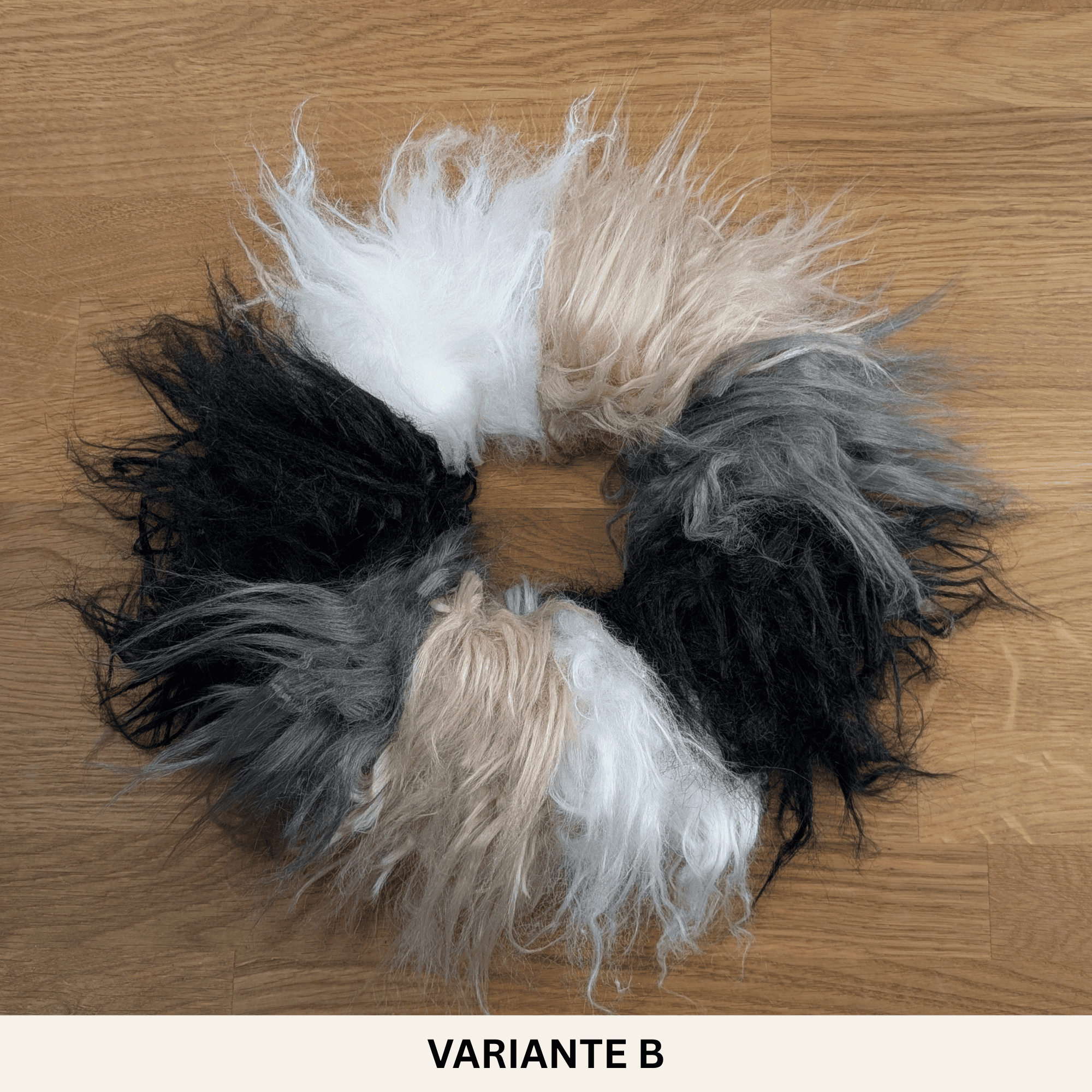 Fellkranz aus Kunstfell – modern, weich & mehrfarbig 32–40 cm – Bild 7