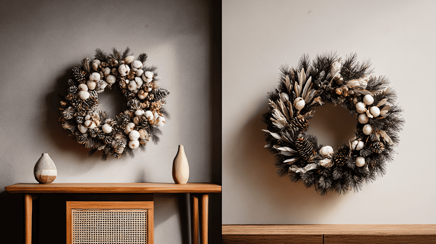 Der Japandi-Adventskranz: Reduzierte Designs mit Negative Space