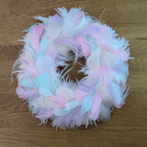 Pastell Federkranz – Eleganter Türkranz 29 cm