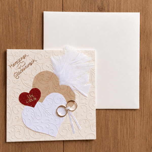 Grußkarte Liebe & Hochzeit Herzen