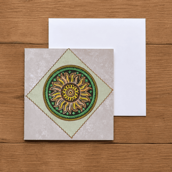 Grußkarte Neutral Mandala