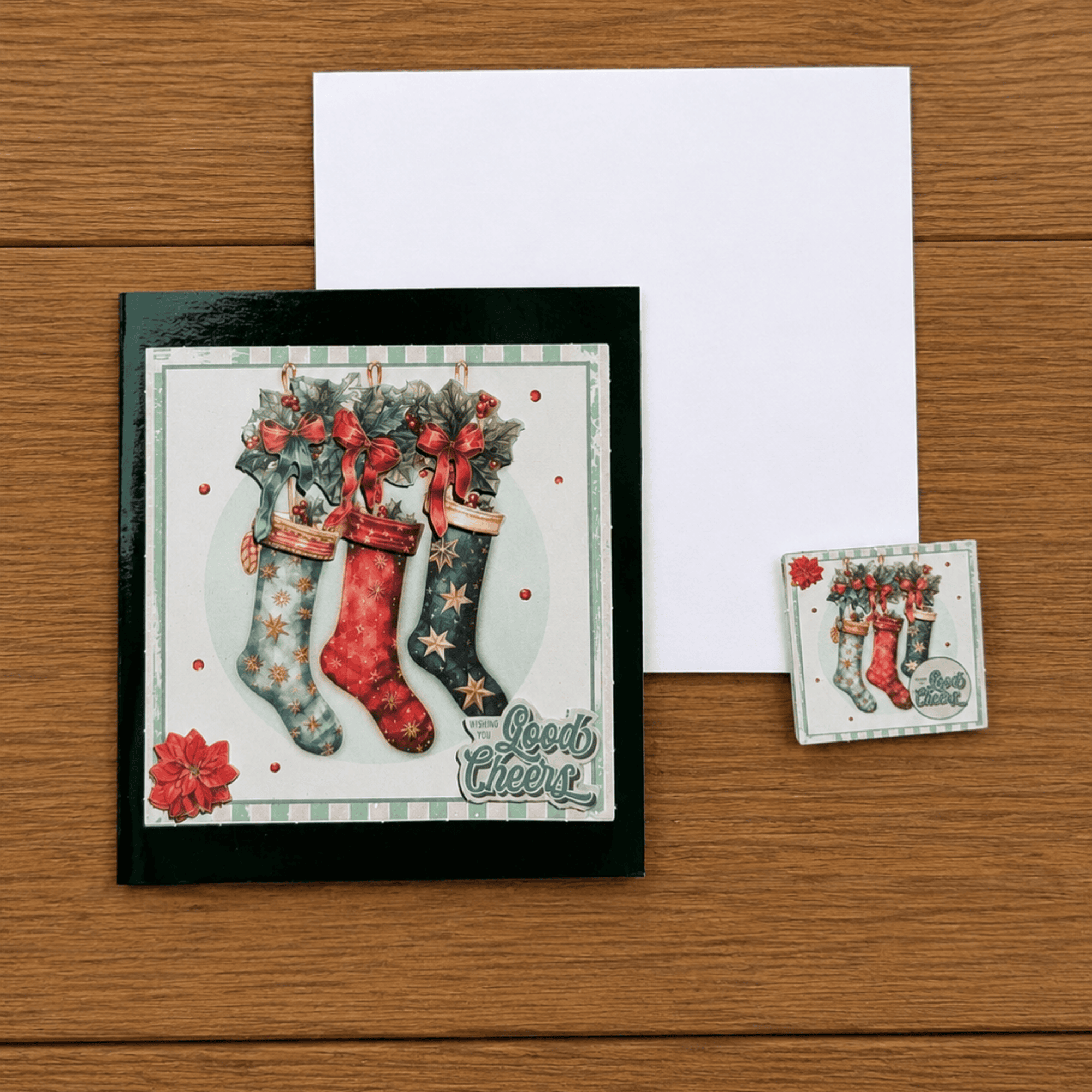 Grußkarte Winter Weihnachtssocken