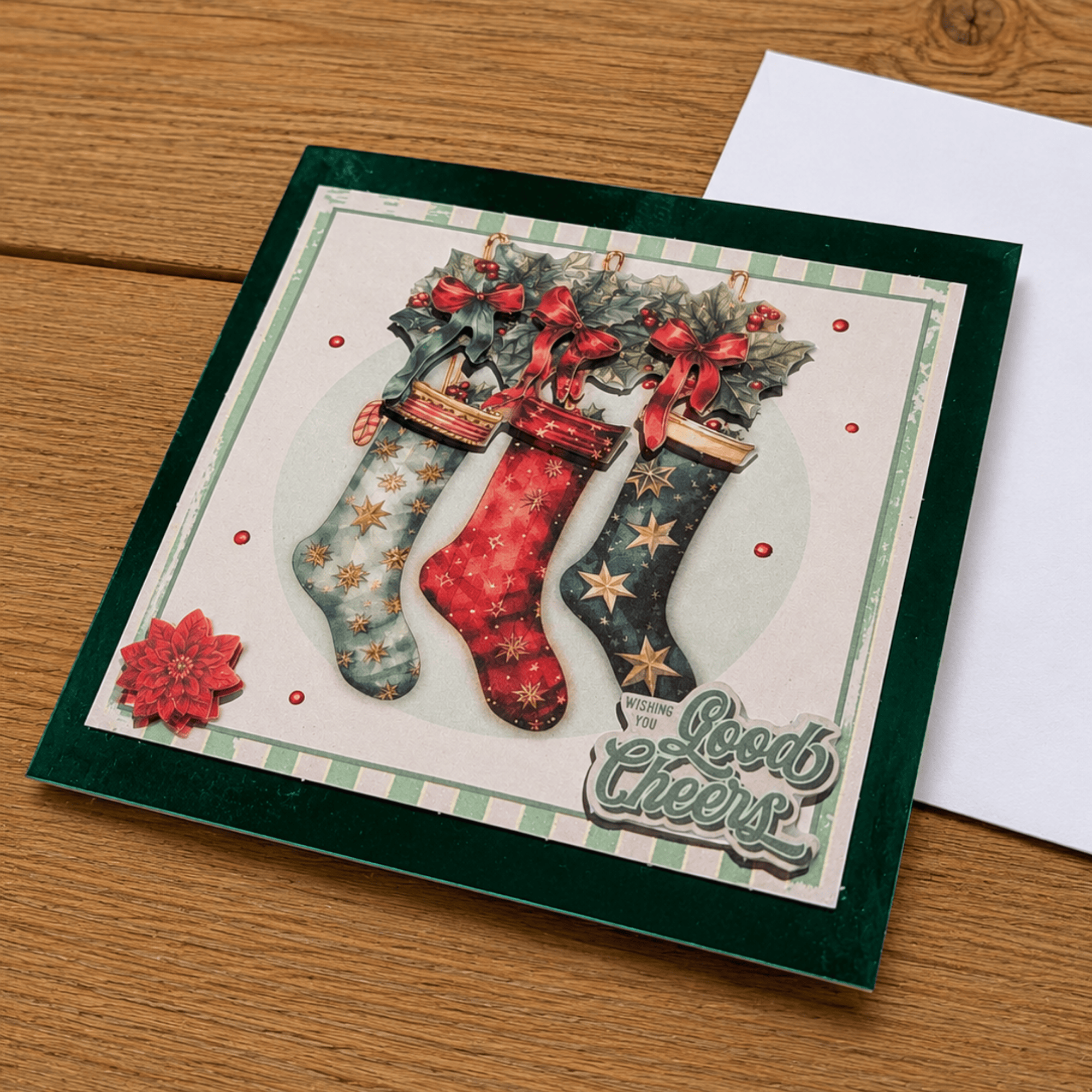 Grußkarte Winter Weihnachtssocken – Bild 2