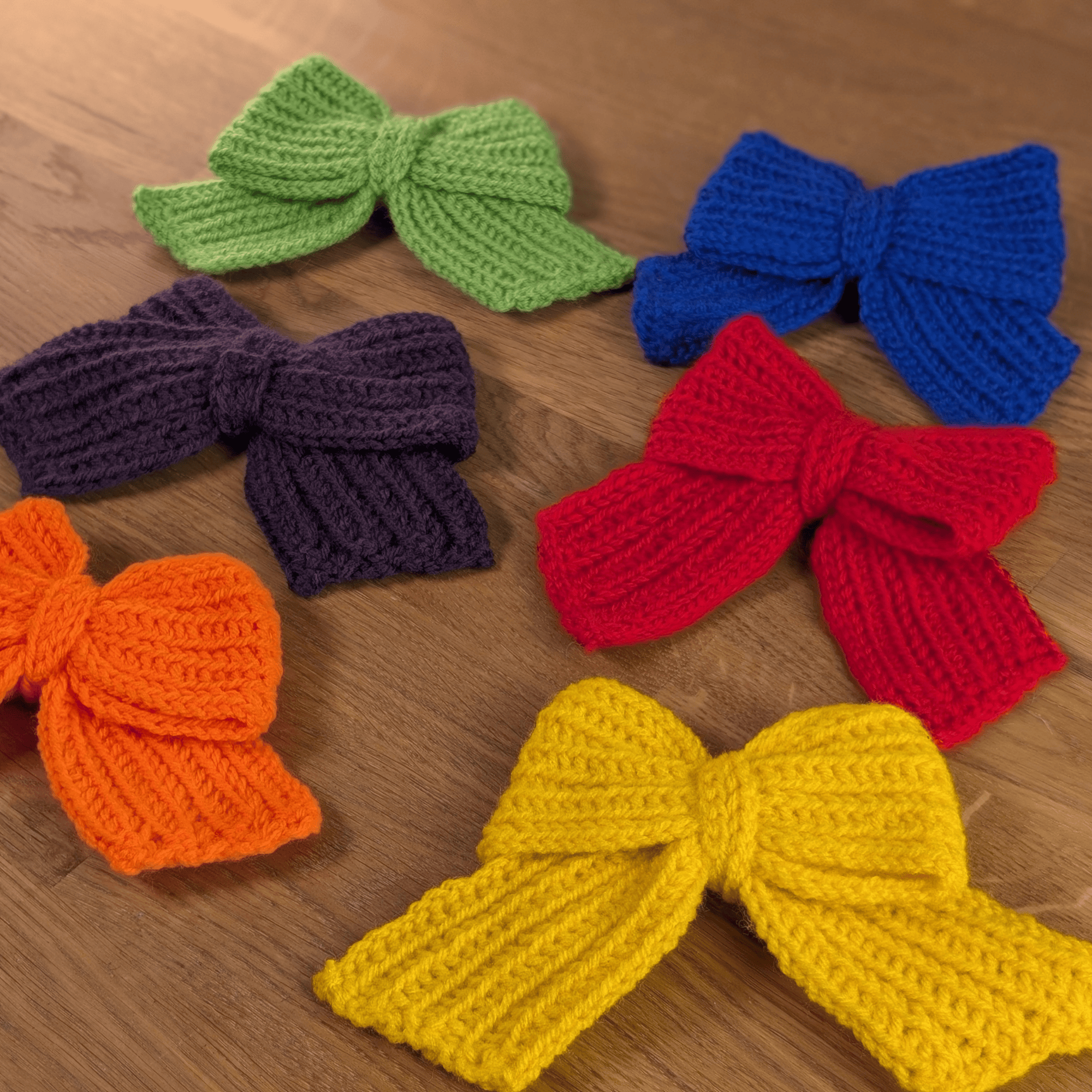 Gehäkelte Schleifen im 6er-Set – 11 × 17 cm – Bild 6