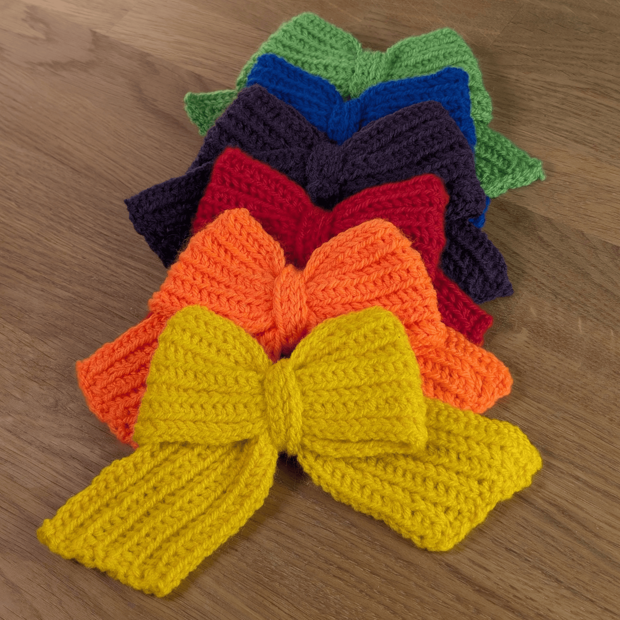 Gehäkelte Schleifen im 6er-Set – 11 × 17 cm – Bild 5