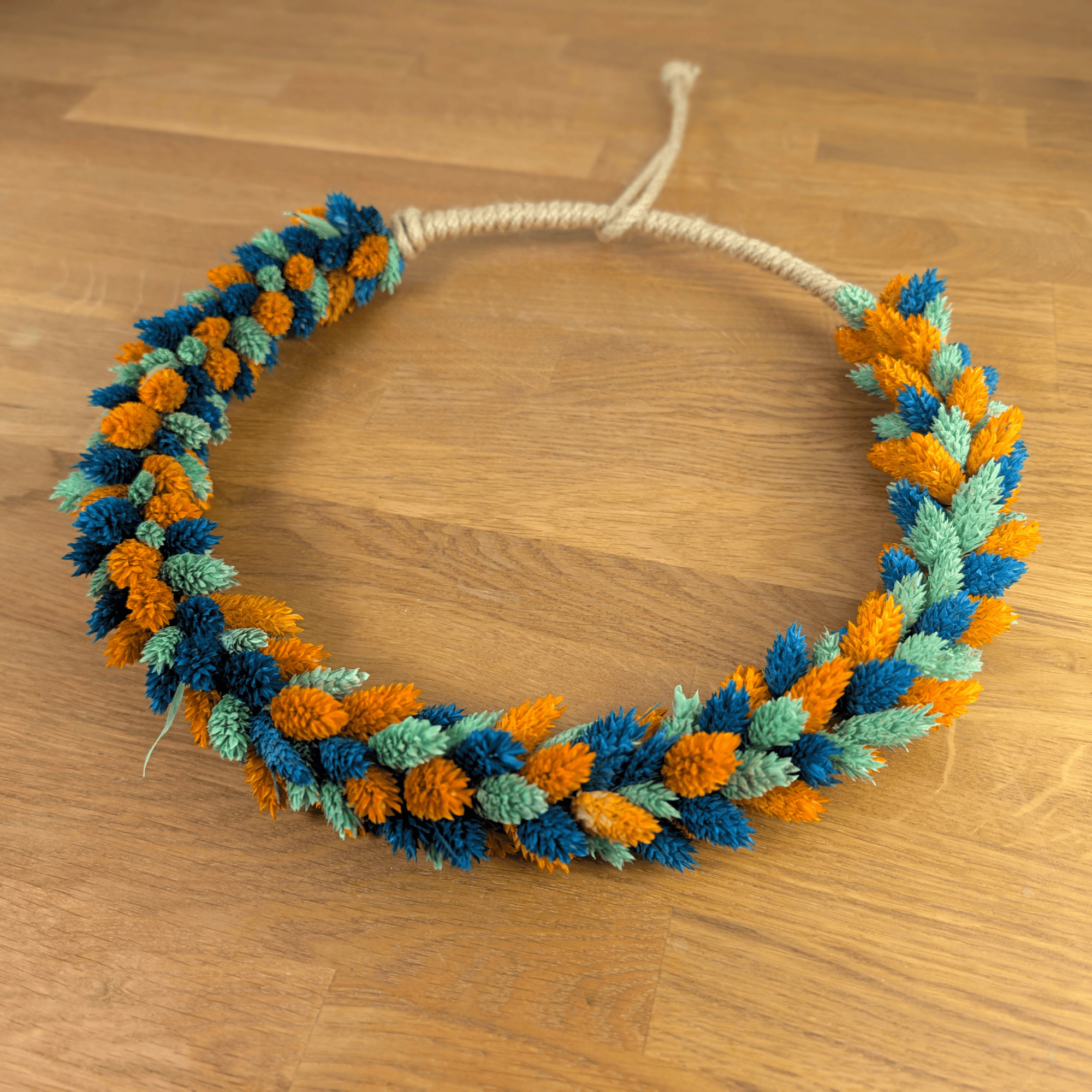 Trockenblumenkranz mit Phalaris in 3 Farben – 35 cm – Bild 3